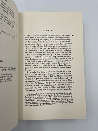Page with text of book 1 from "The Works of Aristotle Translated into English"
 