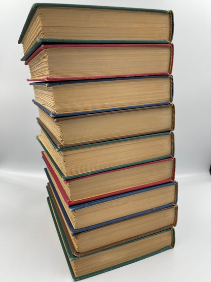 Side edges view of "The Great Events by Famous Historians" 1905 Edition (Volumes 1 to 18)