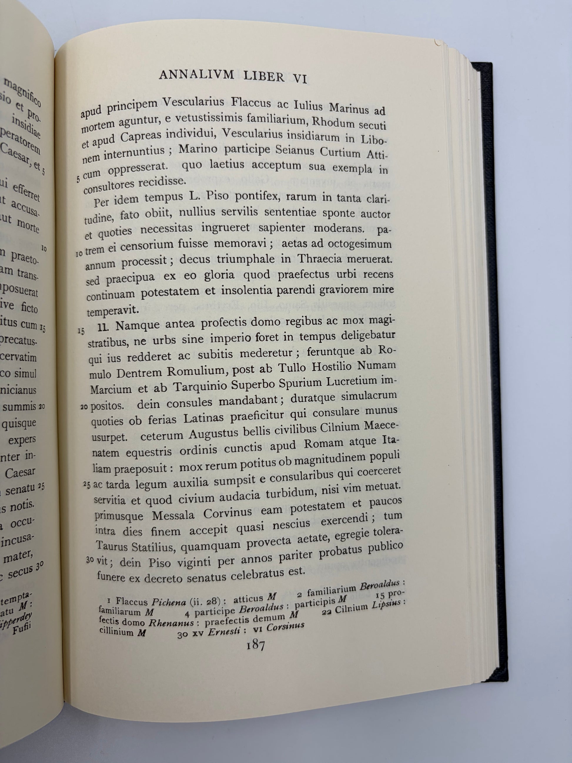 Page 187 in Latin from the book ‘Cornelii Taciti — Annalium Ab Excessu Divi Augusti Libri’ (Oxford Classical Text)