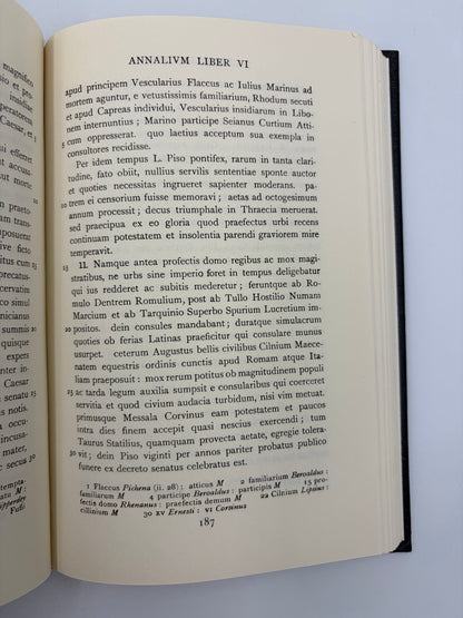 Page 187 in Latin from the book ‘Cornelii Taciti — Annalium Ab Excessu Divi Augusti Libri’ (Oxford Classical Text)