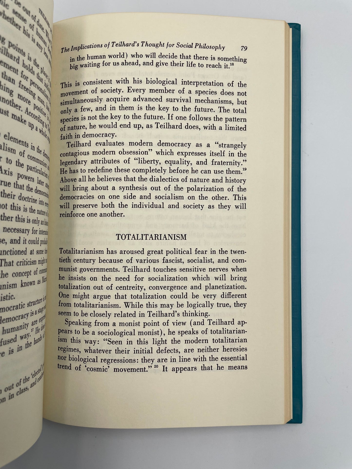 Page 79 from book, 'Teilhard de Chardin'.