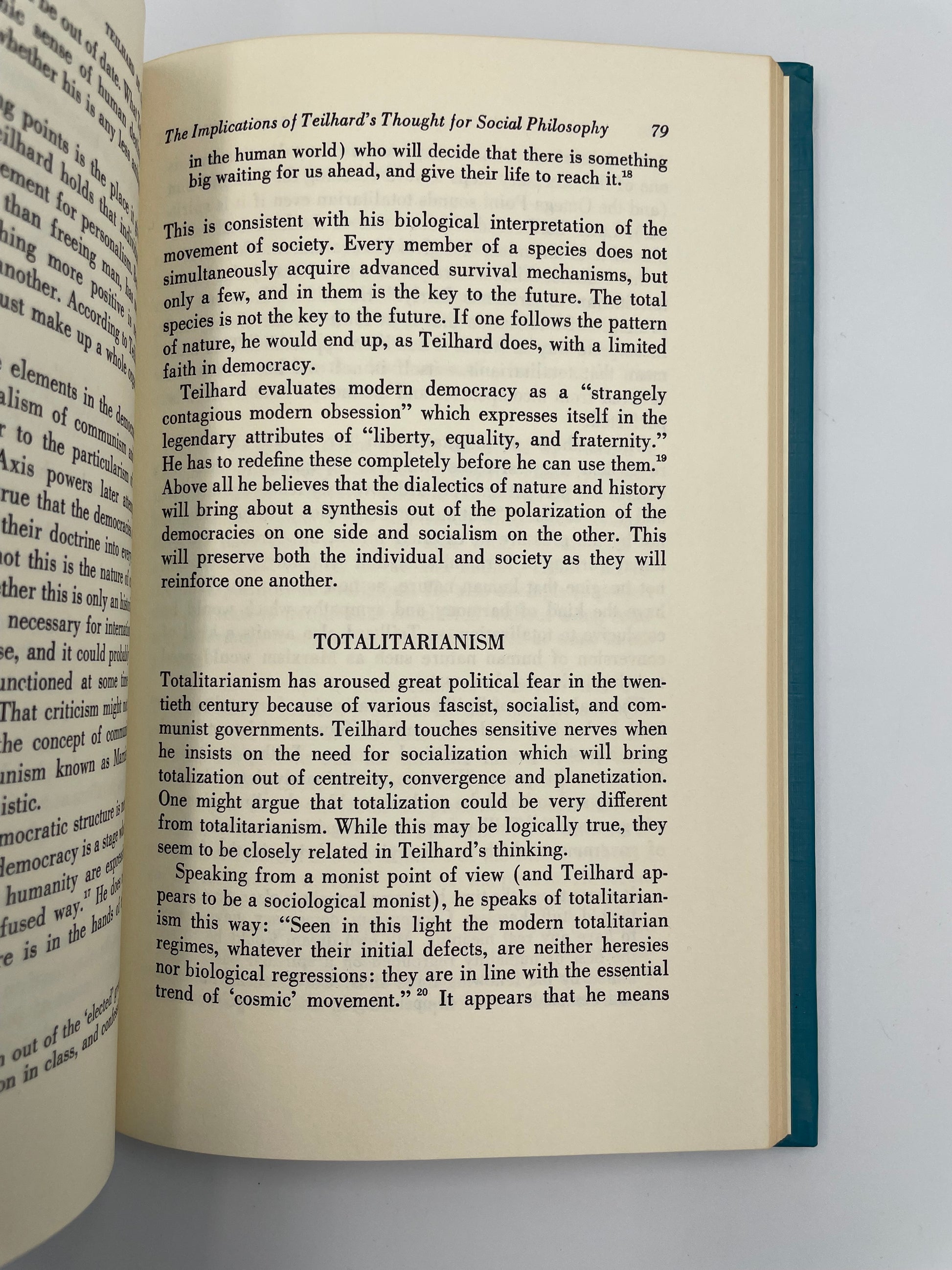 Page 79 from book, 'Teilhard de Chardin'.