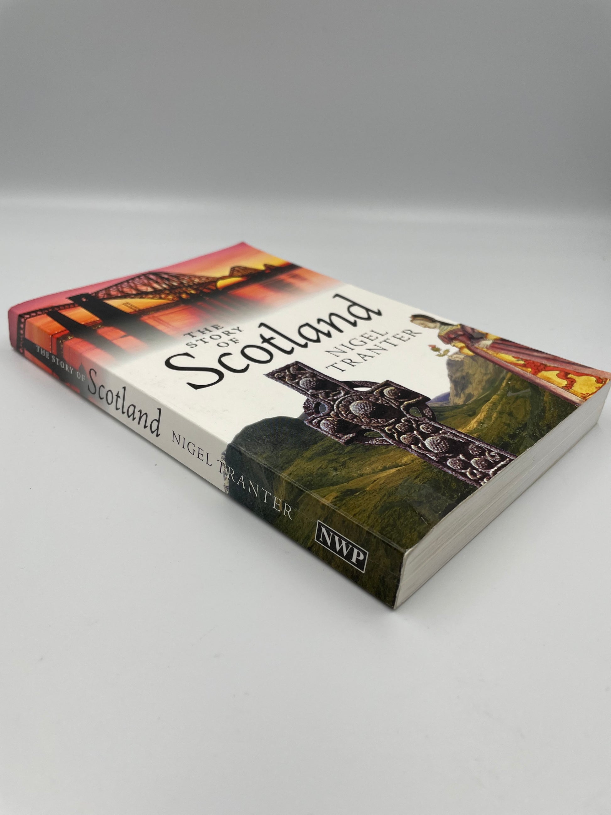 Side view of book ‘The Story of Scotland’ by Nigel Tranter.