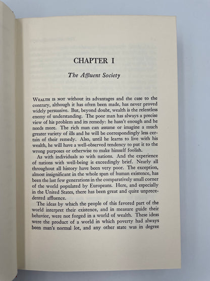 Chapter 1 page of ‘The Affluent Society’ by John Kenneth Galbraith