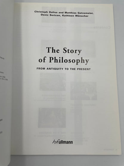 Title page of "The Story of Philosophy From Antiquity to the Present" 