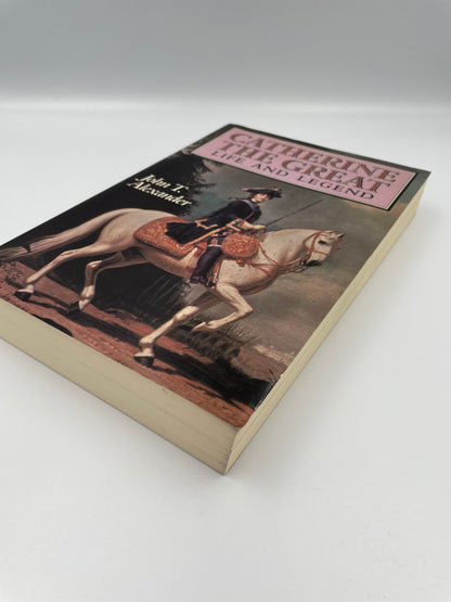 Book cover  and edges view of "Catherine The Great. Life and Legend". By John T. Alexander