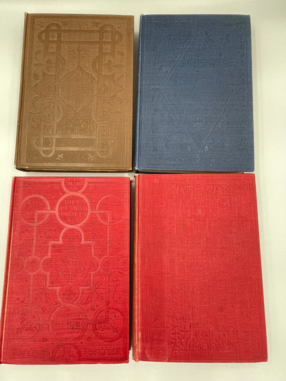 4 beautifully bound cloth book covers from "The Great Events by Famous Historians" 1905 Edition (Volumes 1 to 18)
