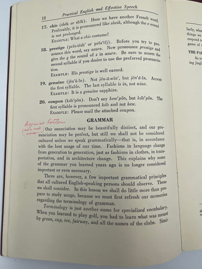 A New Self-Teaching Course in Practical English and Effective Speech by Estelle B. Hunter (Complete 15 volume set)