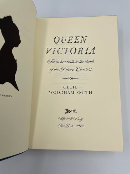 Title page of "Victoria from her Birth to the Death of the Prince Consort" by Cecil Woodham-Smith 
