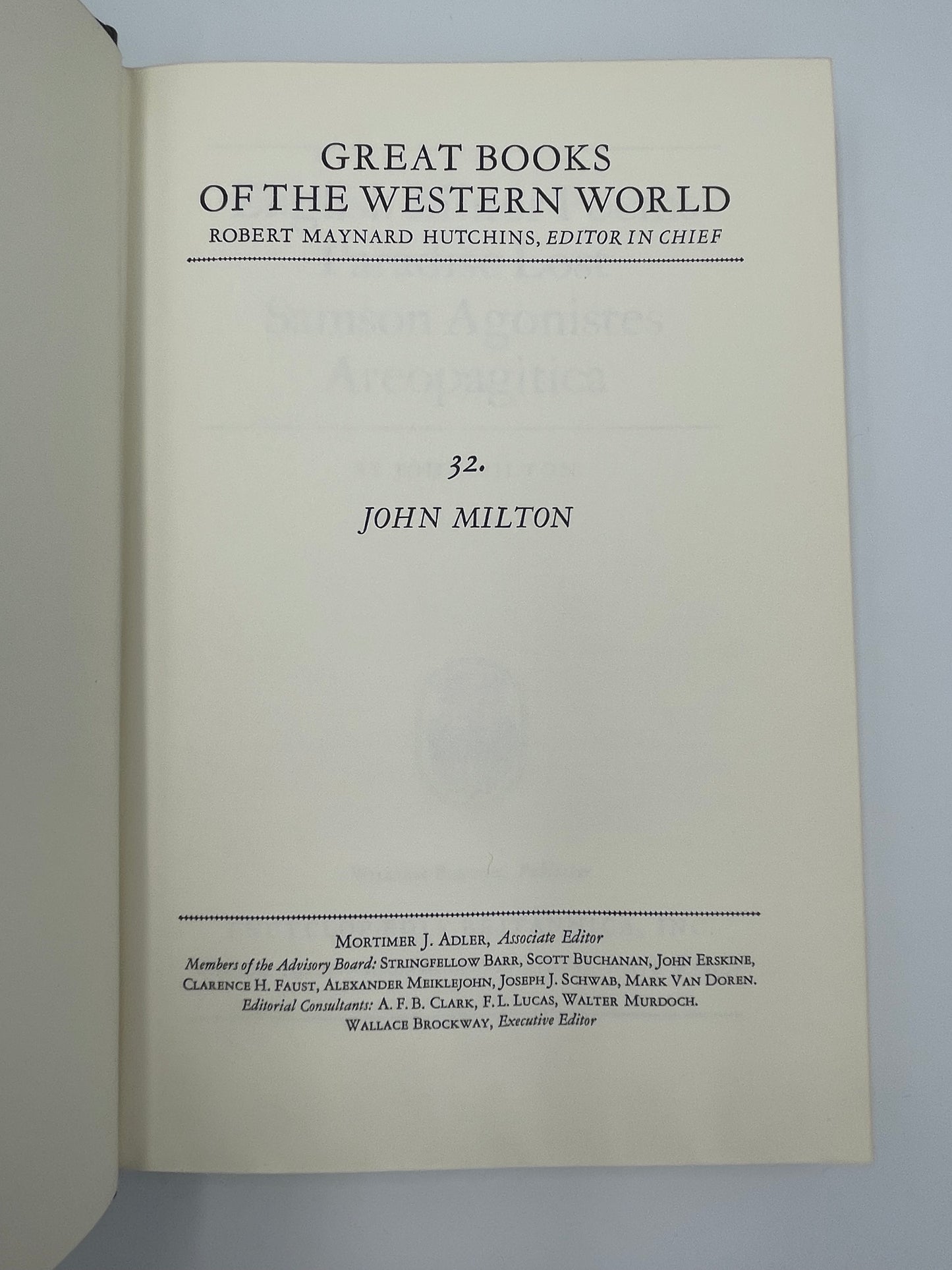 Milton (Britannica: Great Books of the Western World)