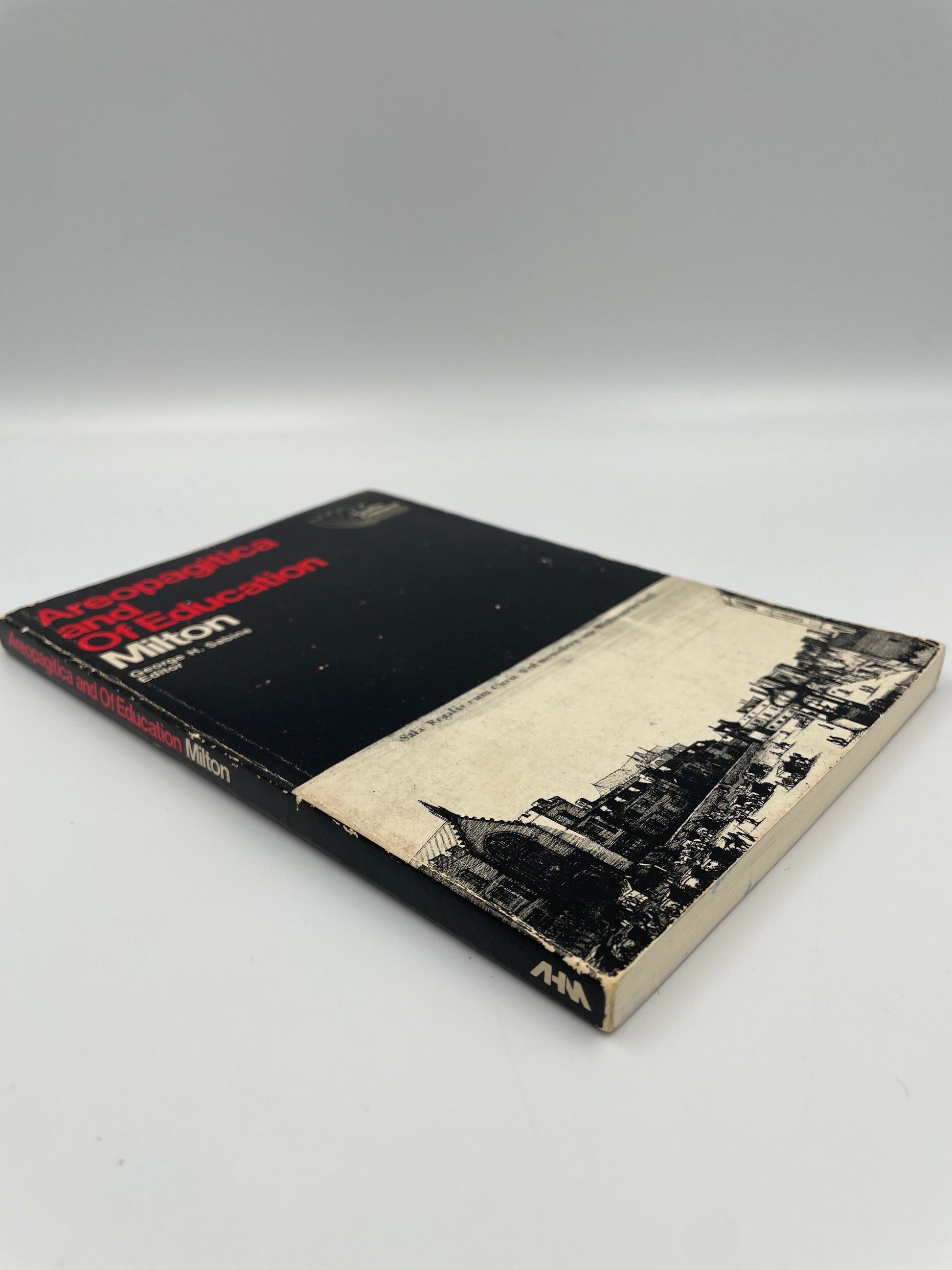 Book cover and spine of 'Areopagitica and Of Education' by Milton 