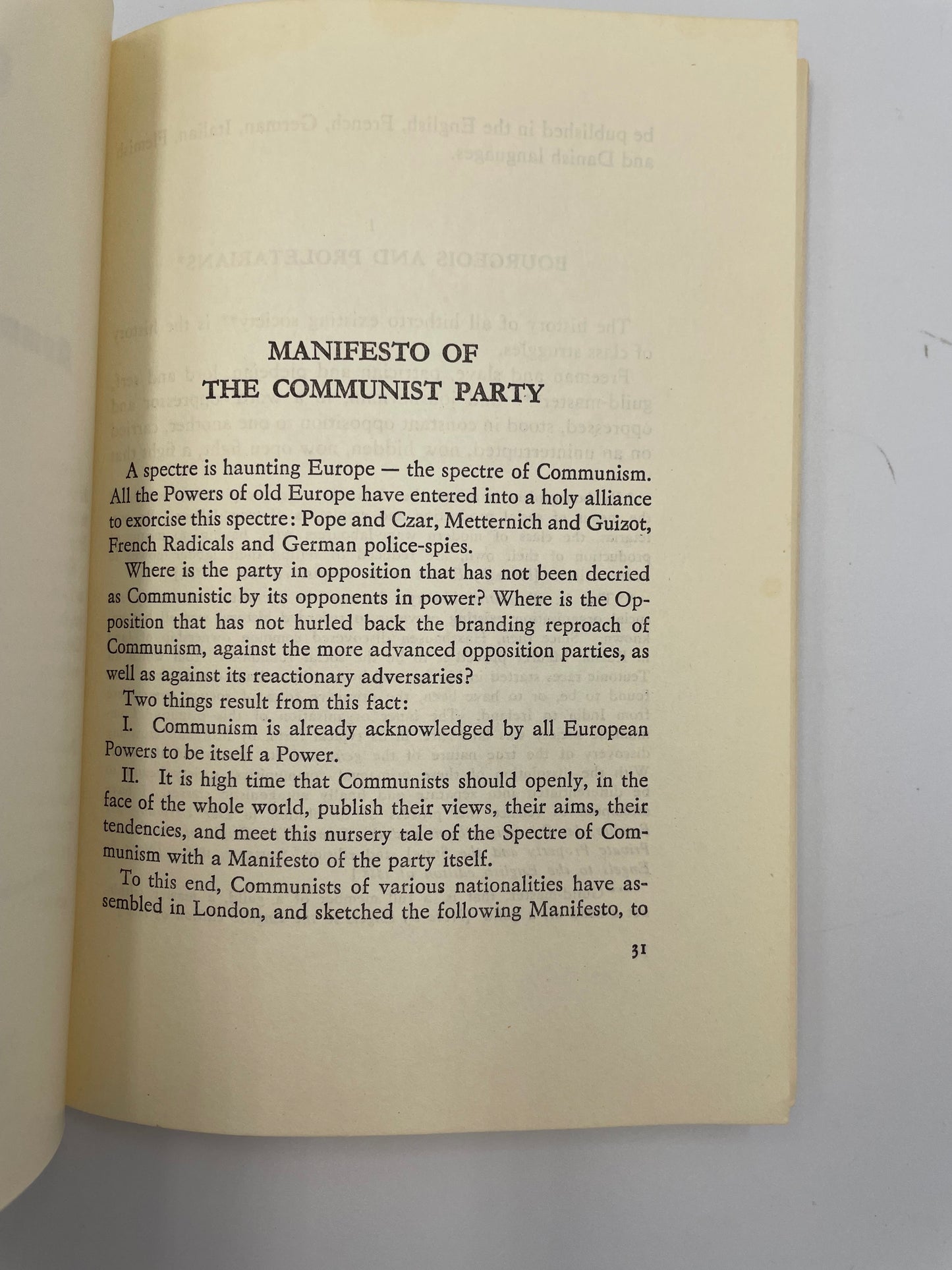 Manifesto of the Communist Party by Karl Marx and Frederick Engels