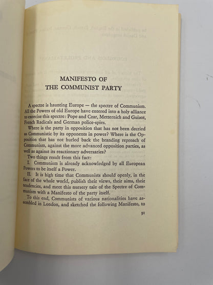 Manifesto of the Communist Party by Karl Marx and Frederick Engels