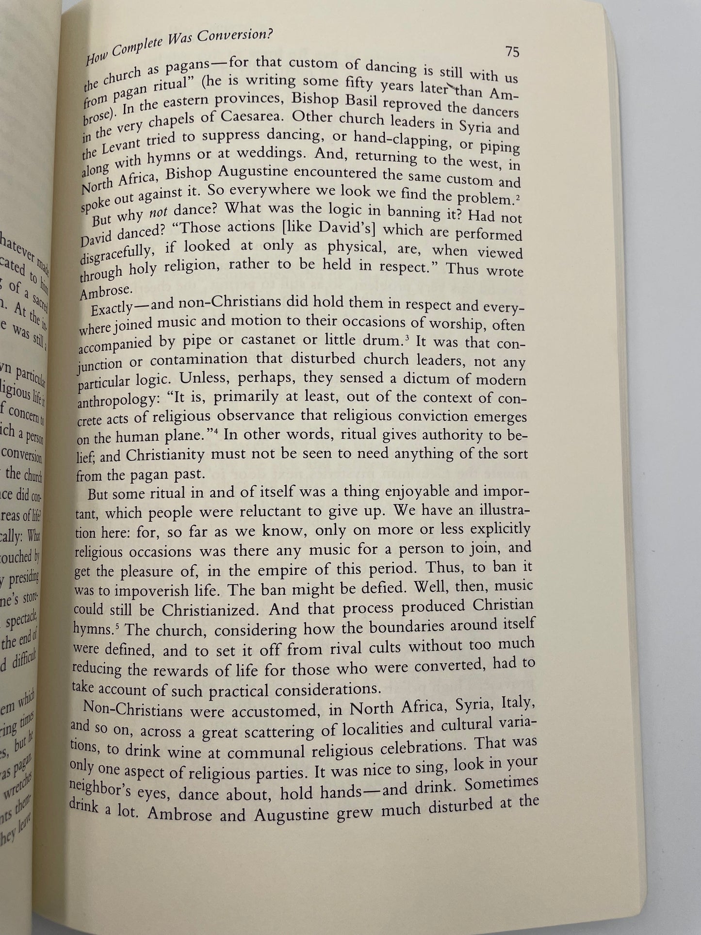 Page 75 from ‘Christianizing the Roman Empire, AD 100–400’ by Ramsay MacMullen.