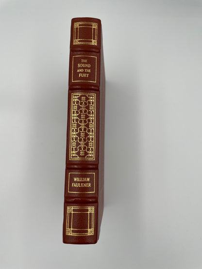 Beautiful book spine of "The Sound and the Fury" by William Faulkner.