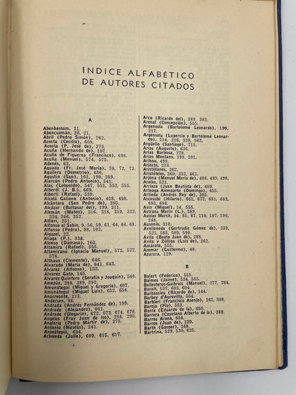 Index page of cited authors from ‘Historia de la Literatura Española e Hispanoamericana’.