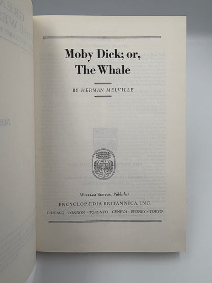Title page from ‘Moby-Dick; or, The Whale’ by Herman Melville.