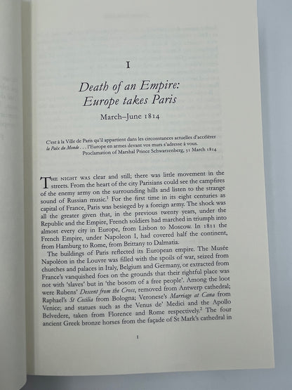 Chapter 1 page from "Paris Between Empires: Monarchy and Revolution 1814-1852" by Philip Mansel