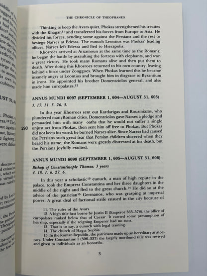 Page 3 from 'The Chronicle of Theophanes'.