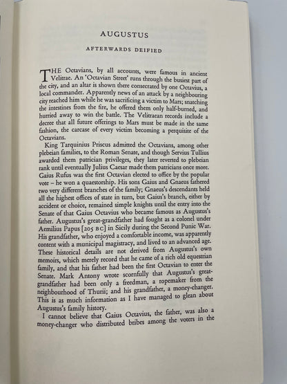 Page on Augustus from "The Twelve Caesars" by Suetonius" 