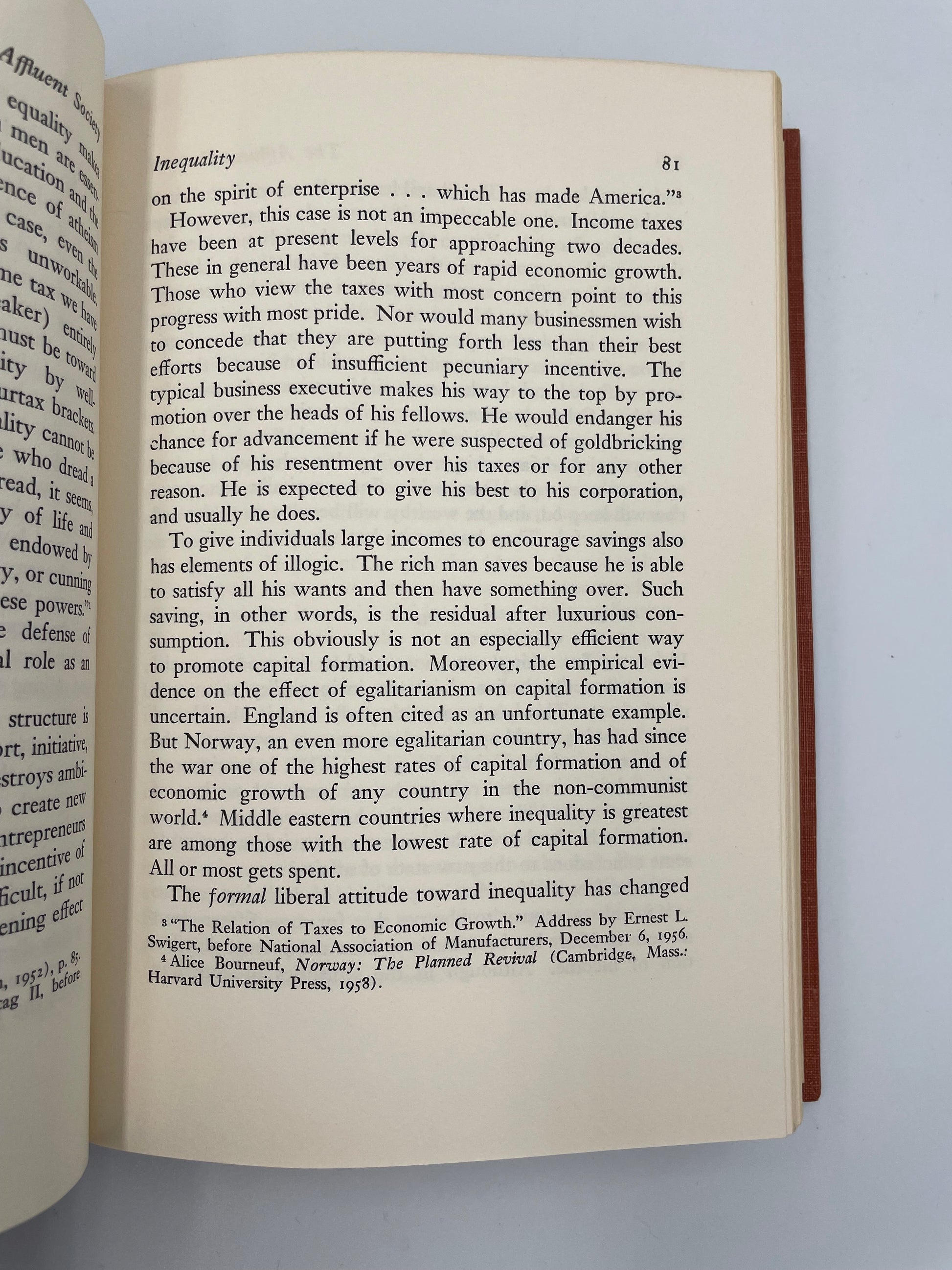 Page 81 from ‘The Affluent Society’ by John Kenneth Galbraith