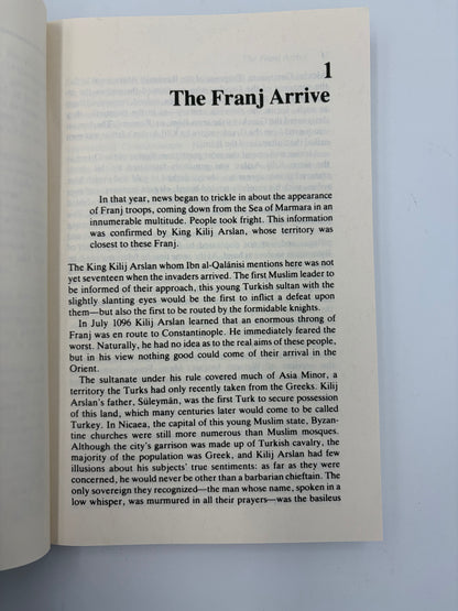 Chapter 1 page from “The Crusades through Arab eyes”.