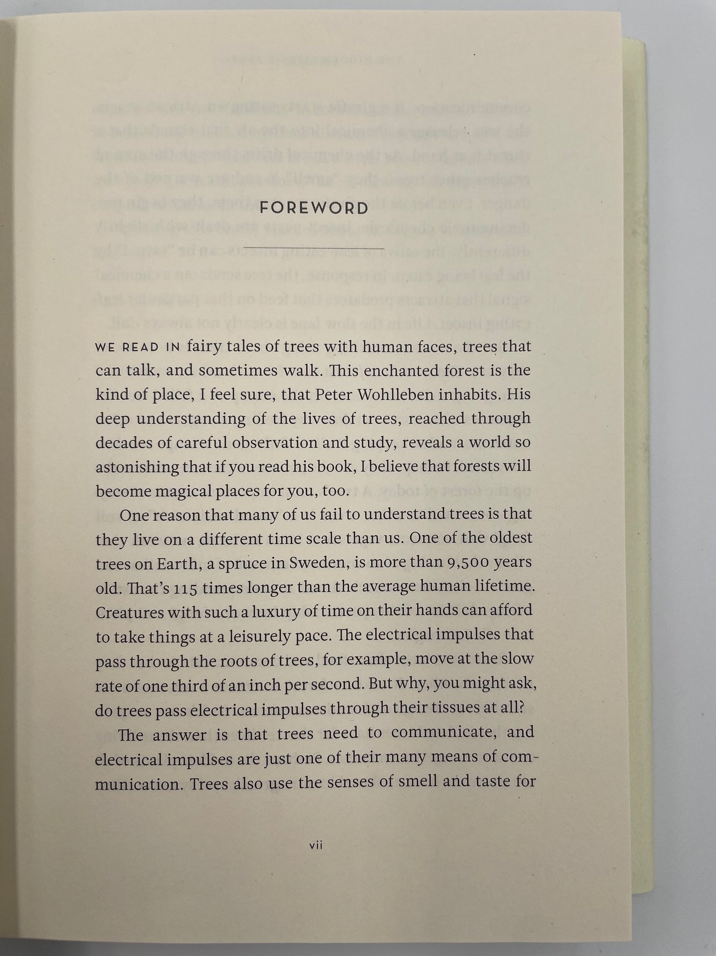 Foreward from the book 'The Hidden Life of Trees' by Peter Wohlleben.