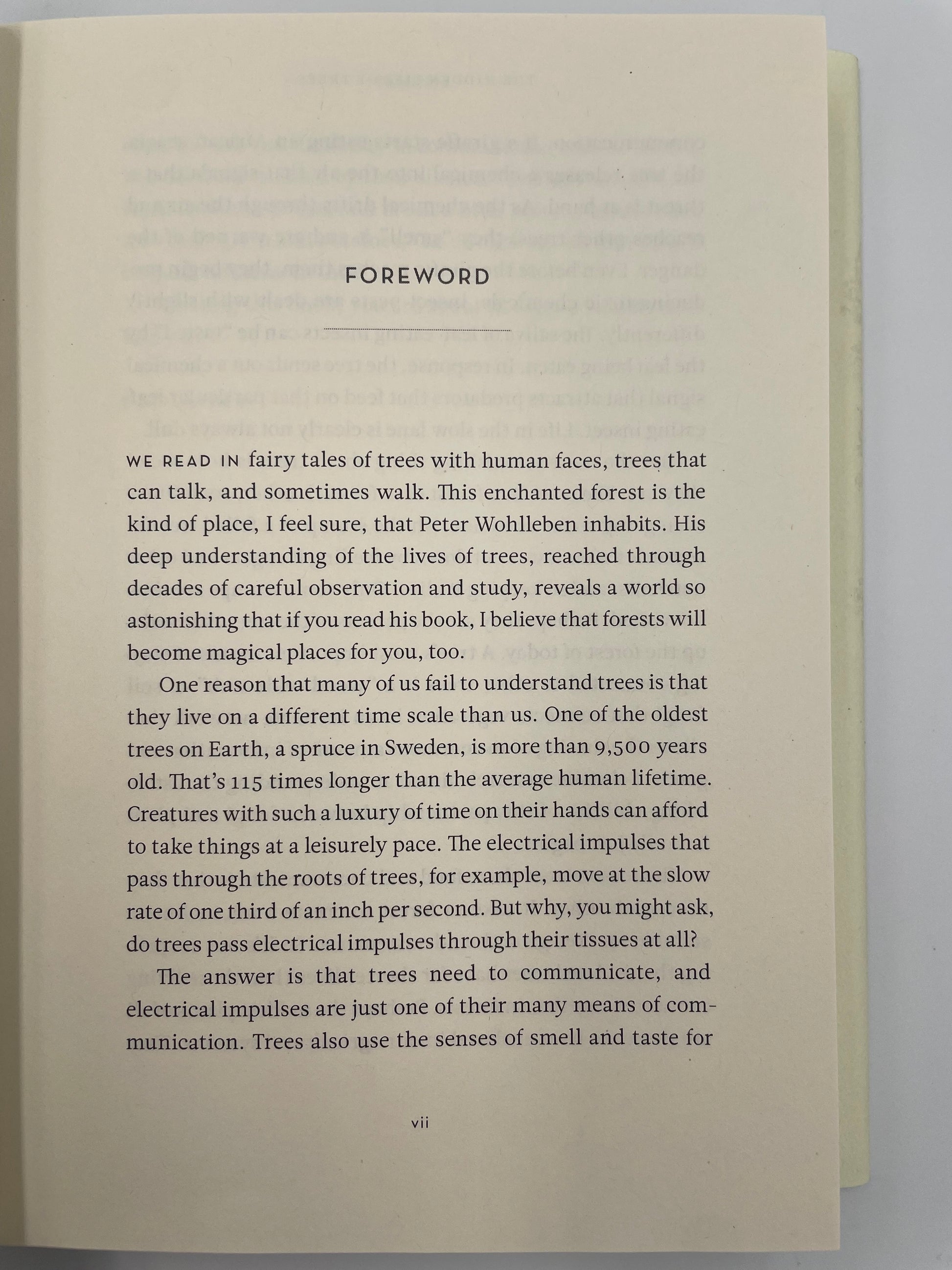Foreward from the book 'The Hidden Life of Trees' by Peter Wohlleben.