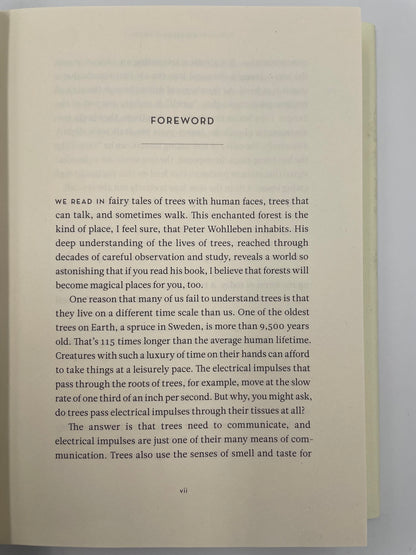 Foreward from the book 'The Hidden Life of Trees' by Peter Wohlleben.