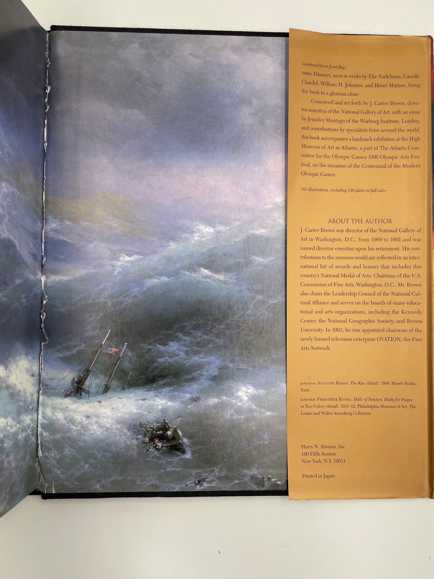 Inside back, cover with information and illustration from Rings: Five Passions in World Art