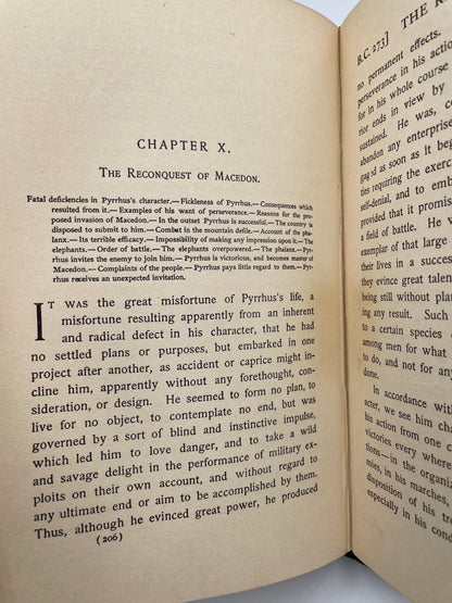 Chapter 10 page from ‘Makers of History: Pyrrhus’ by Jacob Abbott.
