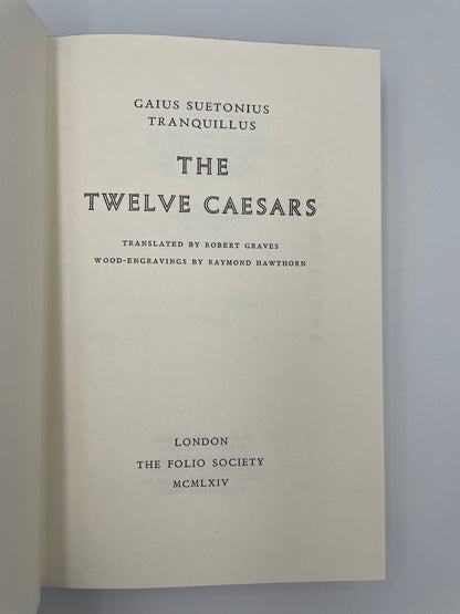 Title page of "The Twelve Caesars" by Suetonius" 