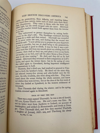 Page on Leif Ericson from "The Great Events by Famous Historians" 1905 Edition (Volumes 1 to 18)