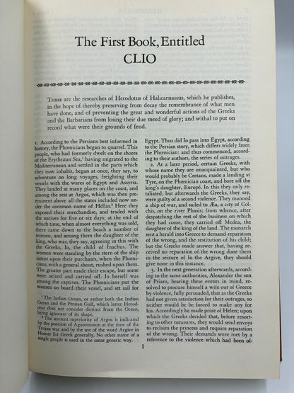 Page 1 from 'The History of Herodotus and The History of the Peloponnesian War'. 