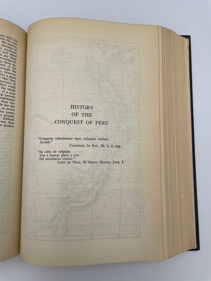 Title page on the Conquest of Peru from "The Conquest of Mexico and The Conquest of Peru" by William H. Prescott