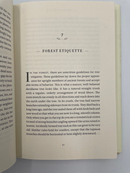 Chapter  page from 'The Hidden Life of Trees' by Peter Wohlleben.