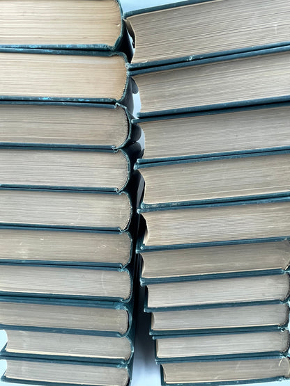 Stacked volumes of Masterpieces of the World's Literature 1898