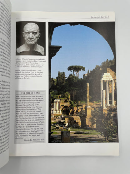 Page with photo of Roman ruins in Rome from "Chronicle of the Roman Republic: The Rulers of Ancient Rome from Romulus to Augustus".
