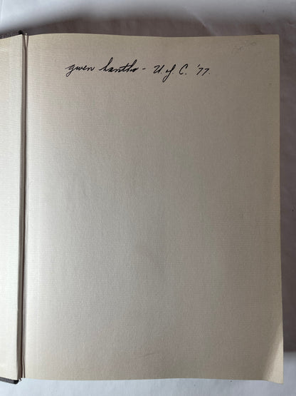 Inside page signature of student from 1977 from book "History of Italian Rennaisance Art: Painting, Sculpture, Architecture" 