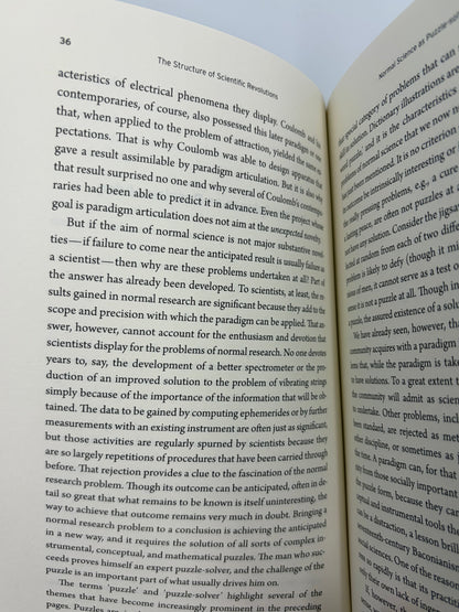Random page 36 from 'The Structure of Scientific Revolutions' by Thomas S. Kuhn.