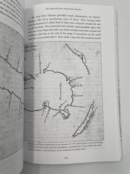 Illustration of an early map from ‘Juan de Fuca's Strait’ by Barry Gough
