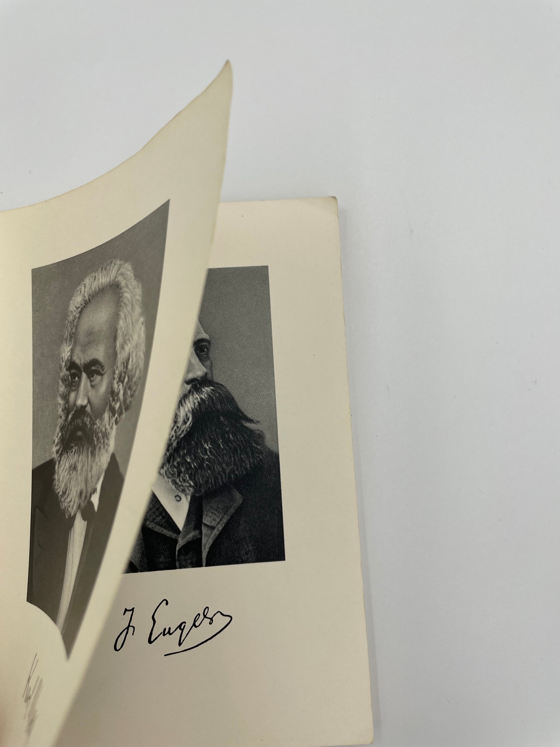 Partial images of Marx and Engles from  Manifesto of the Communist Party by Karl Marx and Frederick Engels