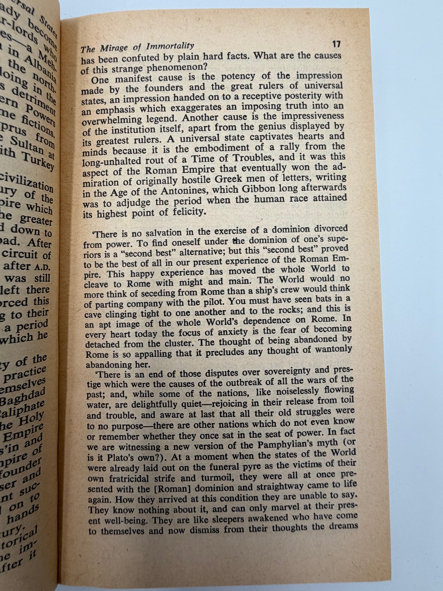 Page 17 volume two from ‘A Study of History’ by Arnold J.Toynbee - 2 Volume Abridged Set