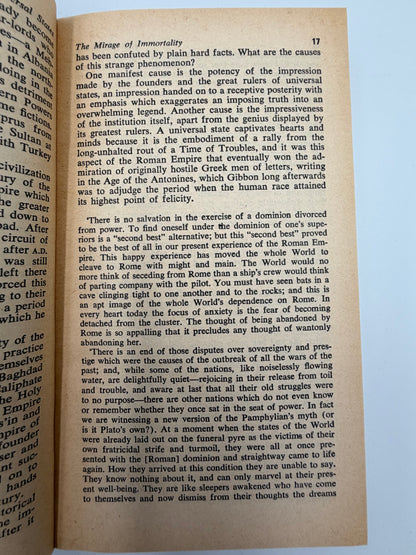 Page 17 volume two from ‘A Study of History’ by Arnold J.Toynbee - 2 Volume Abridged Set