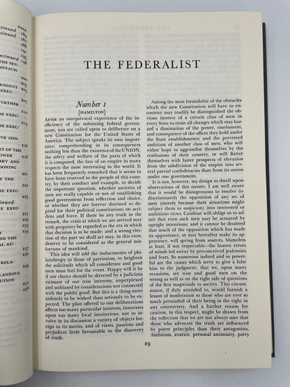 American State Papers. Federalist. J S Mill (Britannica: Great Books of the Western World)