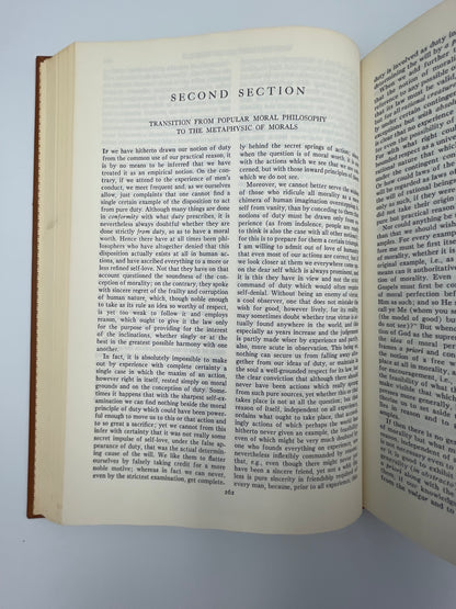 Random page from "Kant" (Britannica: Great Books of the Western World) The Critique of Pure Reason. The Critique of Practical Reason And Other Ethical Treatises. The Critique of Judgement.
