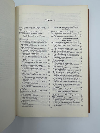 Marx (Britannica: Great Books of the Western World) Capital (Ed. F.Engels). Manifesto of The Communist Party by Marx and Engles.