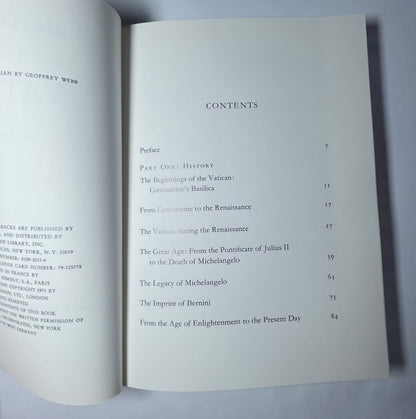 Contents page of "Masterpieces of the Vatican" by Oreste Ferrari