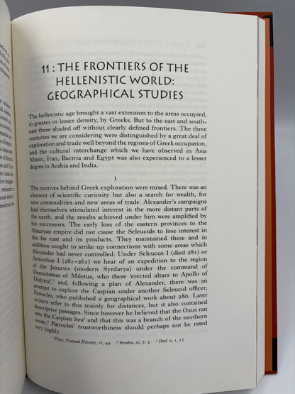 Page titled 'The Frontiers of the Hellenistic World: Geographical Studies' from The Folio History of Ancient Greece: The Hellenistic Age.