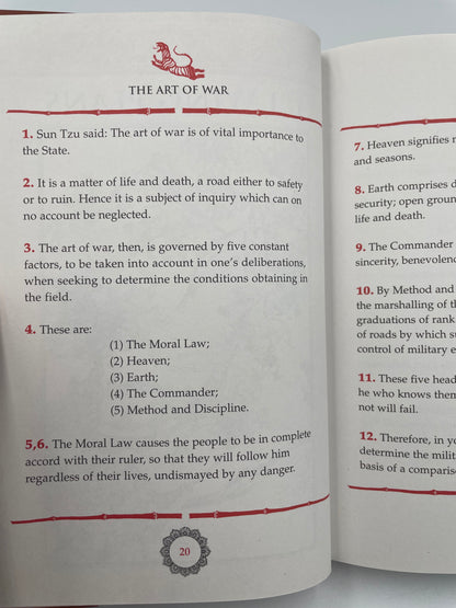 Random page from ‘ The Art of War’ by Sun Tzu.